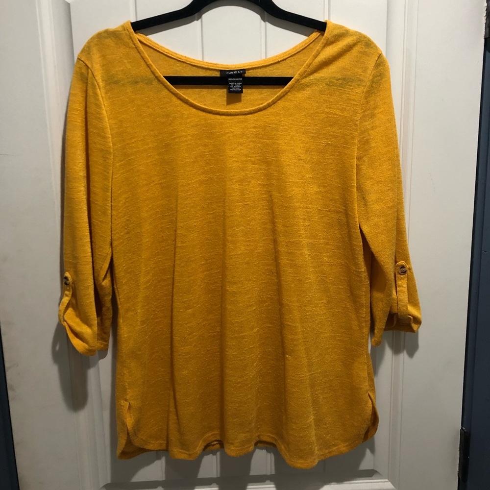 Sale Pending XL 3/4 Sleeve Golden “Summer Sweater”